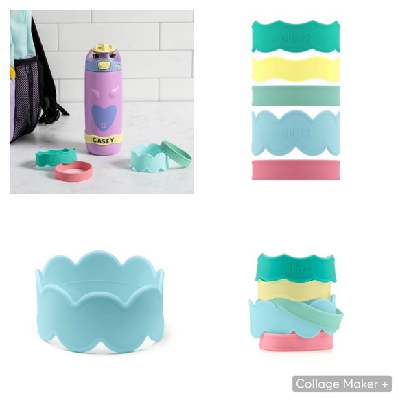 Ello | 5pc Silicone Name Tag Water Bottle Accessories - Picture 6 of 6